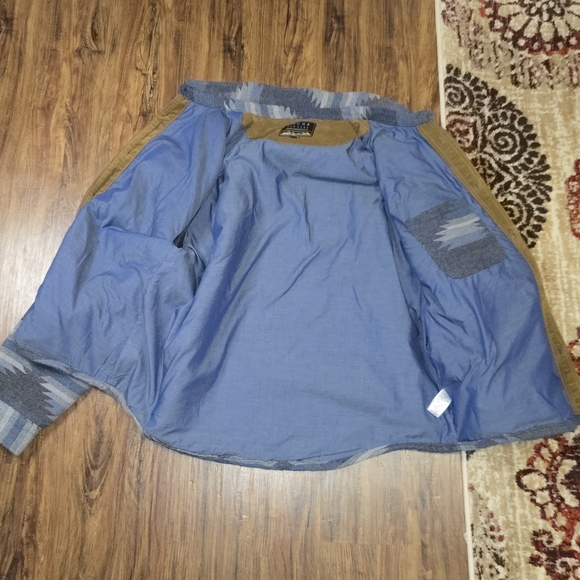 Jachs New York Men’s XXL Wool Blend Shirt Jacket Aztec Blue Lined Shacket - Picture 8 of 12